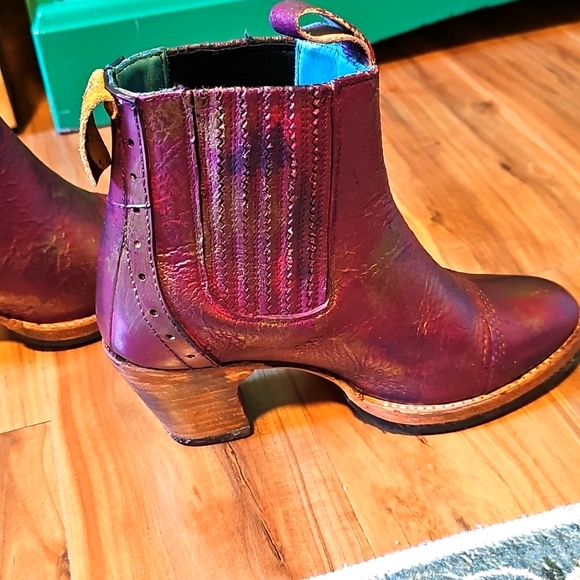 Purple Ankle Boots By Pskaufman Size 8.5 - Picture 7 of 13